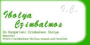 ibolya czimbalmos business card